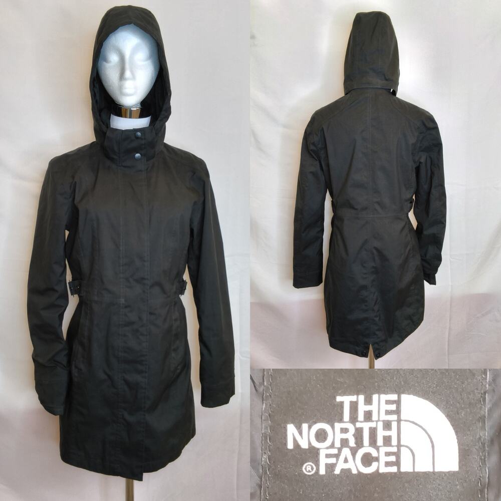 The North Face Trench Coat Women's S Black Lightweight Windbreaker #W4843